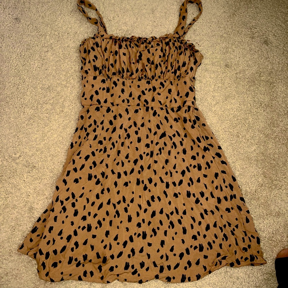 Black print dress